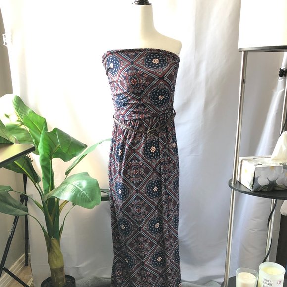 Ardene | Soft Autumn Strapless Dress Maxi (size L) - Picture 6 of 10